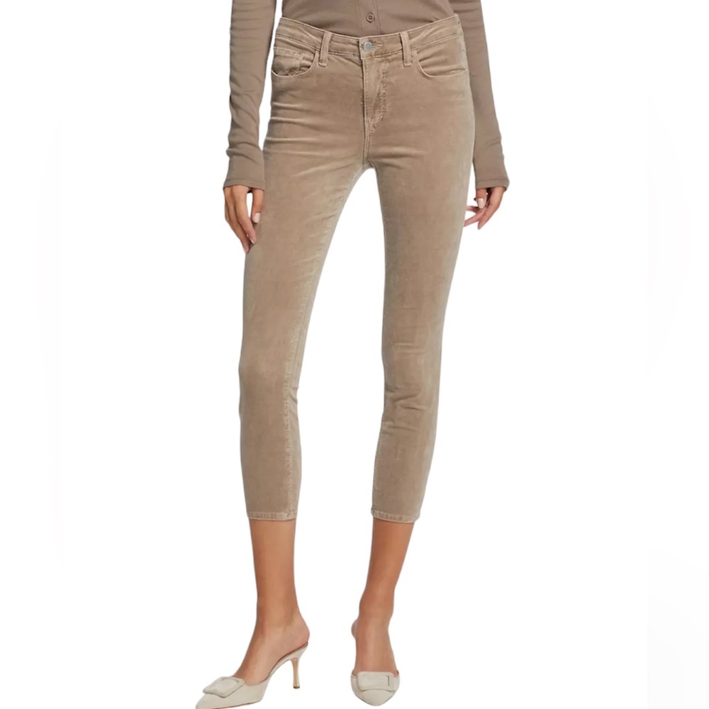 NWOT L’agence Margot Velvet skinny High -rise pants